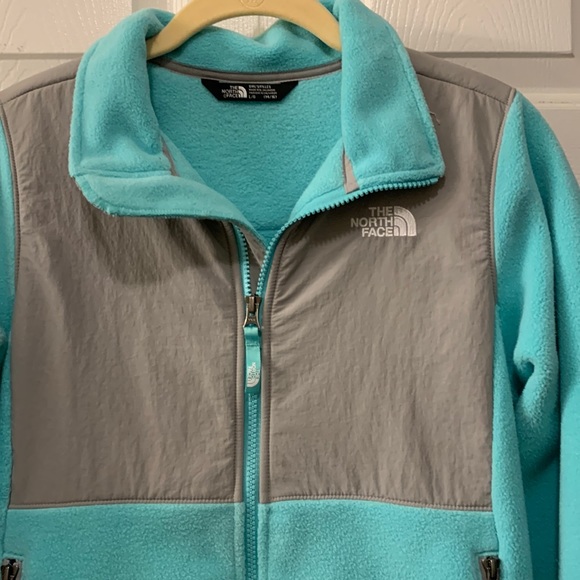 THE NORTH FACE FLEECE/NYLON JACKET w/ ARM PADS /ZIP POCKETS:SZ L (14-16) GIRLS - Picture 2 of 9